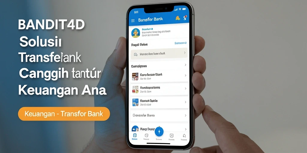 Antarmuka sederhana aplikasi BANDIT4D untuk transfer bank.