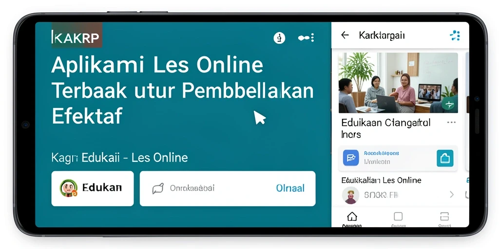 Antarmuka KAKRP yang intuitif untuk pengalaman belajar Les Online.