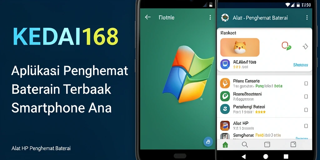 Antarmuka KEDAI168 menampilkan fitur Penghemat Baterai yang intuitif.