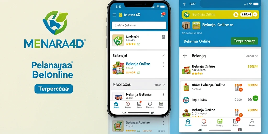 Antarmuka pengguna aplikasi Belanja Online MENARA4D yang intuitif.