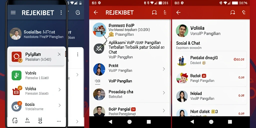 Tampilan antarmuka utama REJEKIBET dengan fitur VoIP Panggilan.