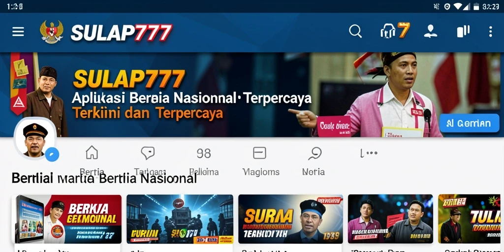 Tampilan antarmuka SULAP777 yang menarik dan informatif.