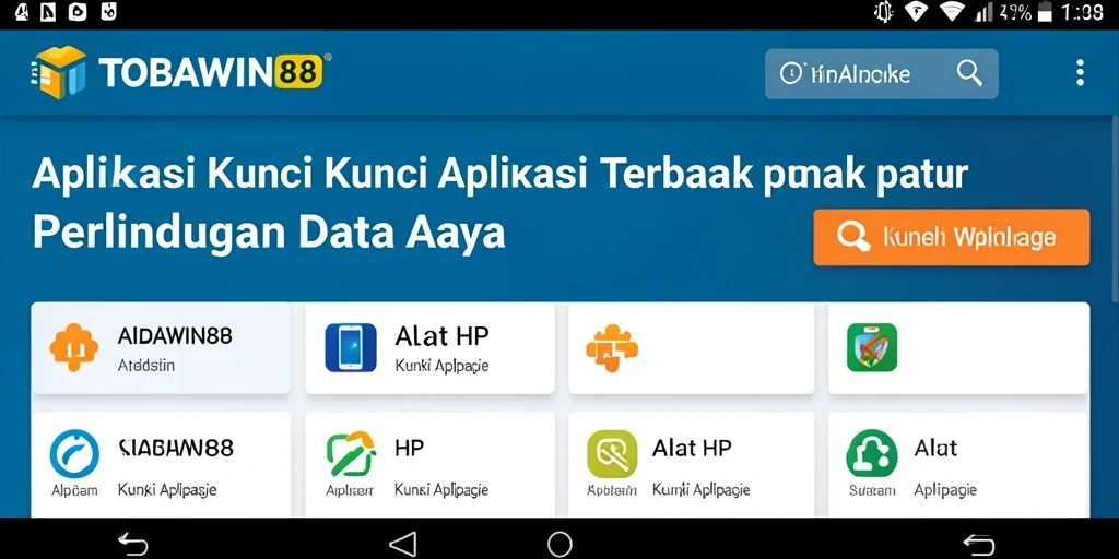 Tampilan antarmuka TOBAWIN88 yang sederhana dan modern.